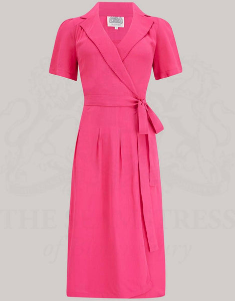 Peggy Wrap Dress- Raspberry