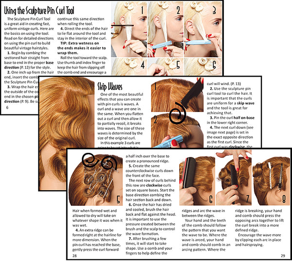 Vintage Hairstyling Sculpture Pin Curl Tool Set