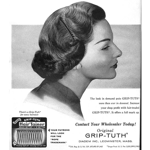 Vintage Hairstyling Grip-Tuth Hairtainer Combs 4”
