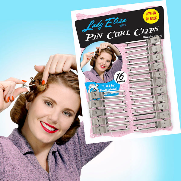 Vintage Hairstyling Lady Eliza Pin Curl Clips