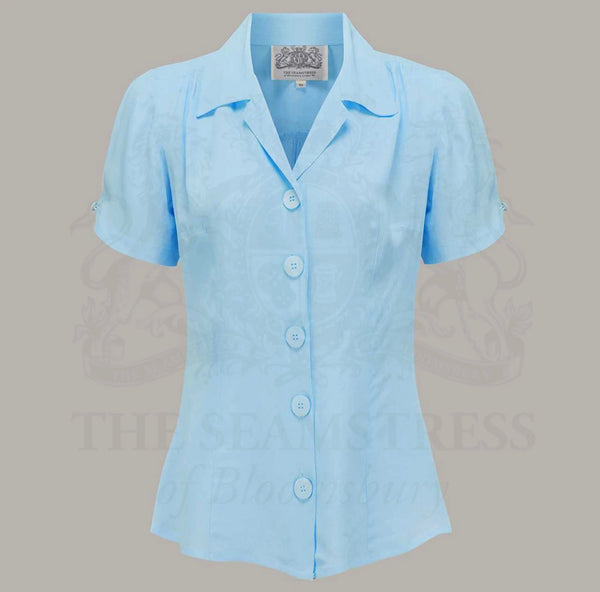 Grace Blouse- Powder Blue