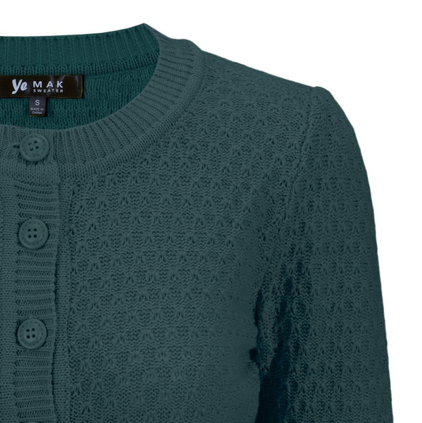 Daily Cardigan Sweater- Peacock