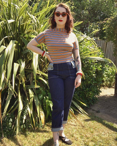 Freddies of Pinewood 1950’s Utility Denim Pedal Pushers