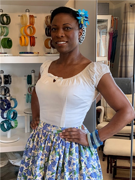 Collectif Jasmine Dreamy Floral Skirt