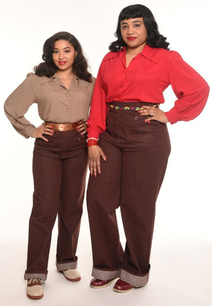 Freddie’s of Pinewood Home Companion 1940’s Dungarees - Brown