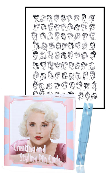 Vintage Hairstyling Sculpture Pin Curl Tool Set