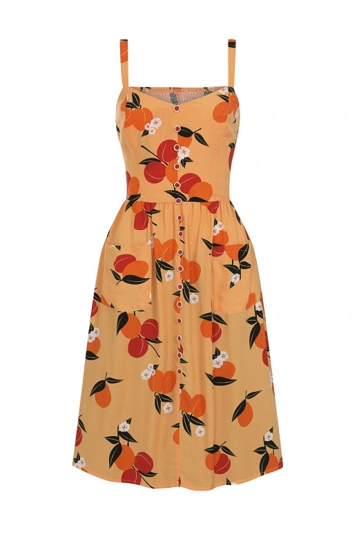 collectif oranges dress Caterina Orange Flared Dress