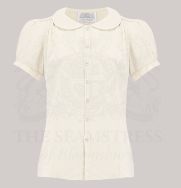 Seamstress of Bloomsbury 1940’s Jive Blouse- Cream