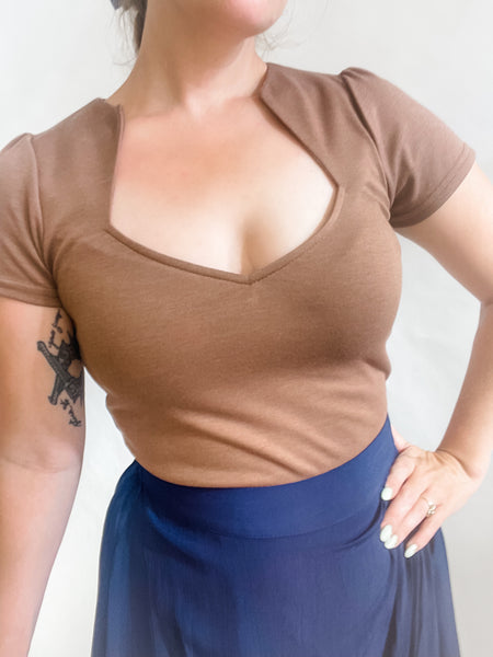 Steady Sophia Top in Cocoa