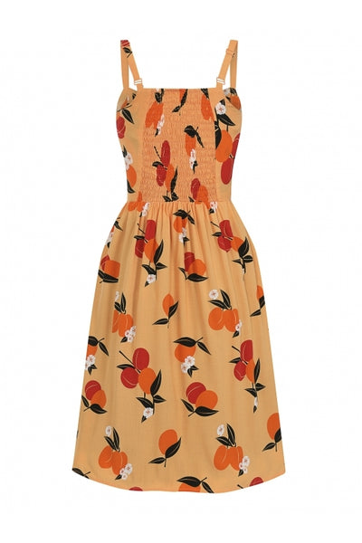 Collectif Kimberly Apricot Swing Dress