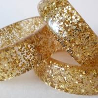 Bow and Crossbones Billie Lucite Confetti Bracelet- Baby Cham