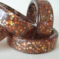 Bow and Crossbones Billie Lucite Confetti Bracelet- Old Fashioned