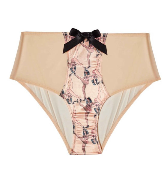 Bettie Page Showgirl High Waist Brief