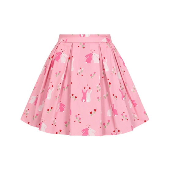 Collectif Some Bunny to Love Skater Skirt