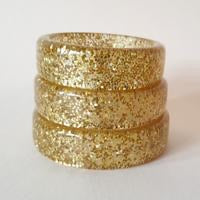 Bow and Crossbones Billie Lucite Confetti Bracelet- Baby Cham