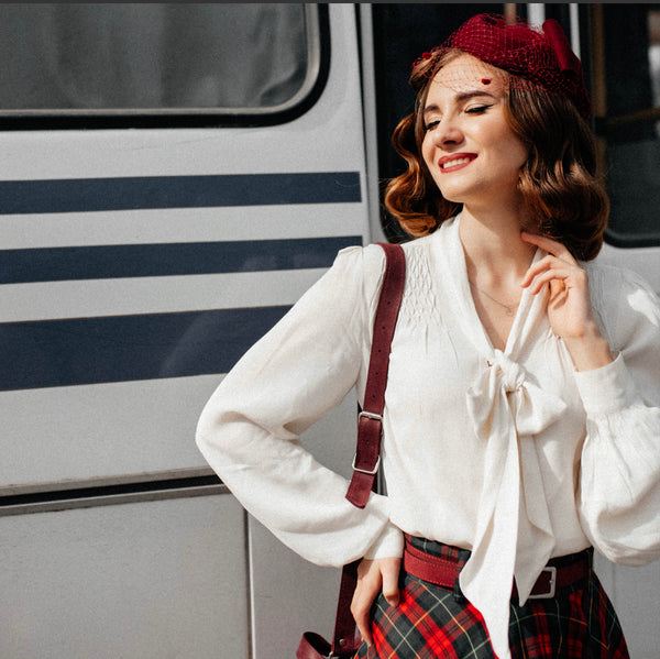 Seamstress of Bloomsbury 1940’s Eva Blouse- Creme