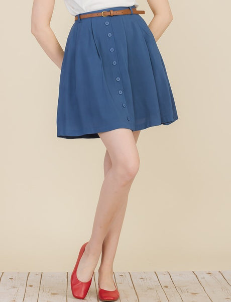 Cornflower Blue Mini Skirt