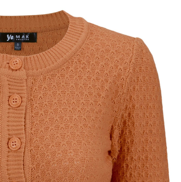 Daily Cardigan Sweater- Dusty Orange