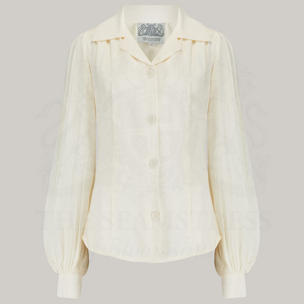Seamstress of Bloomsbury 1940’s Poppy Blouse- Creme