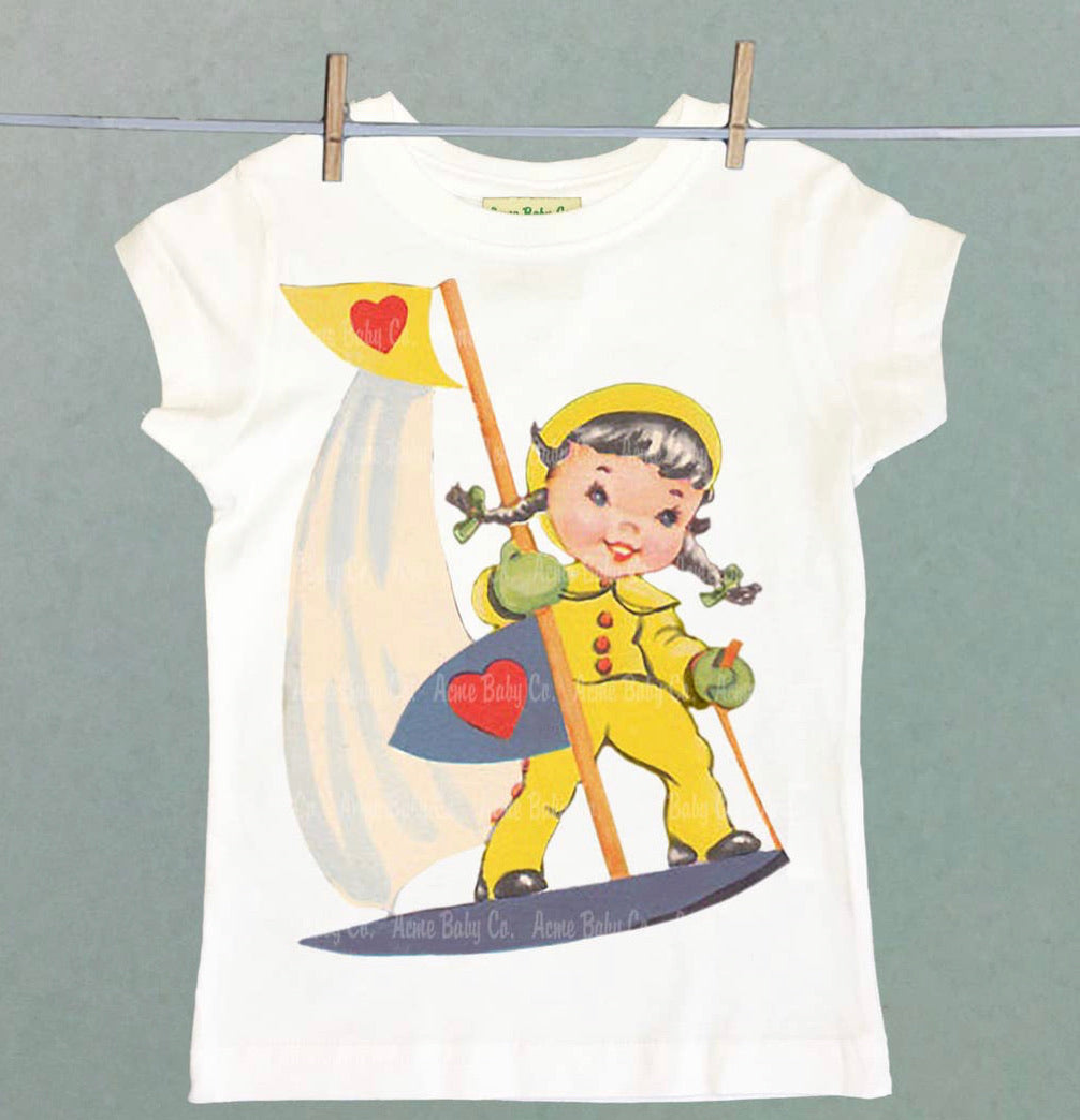 Acme Baby Sailor Girl Cap Sleeve Shirt