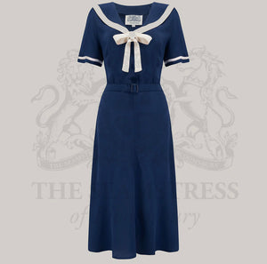Seamstress of Bloomsbury Patti Sailor Dress-Navy
