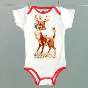 Acme Baby Co Reindeer & Friend Body Suit- Red