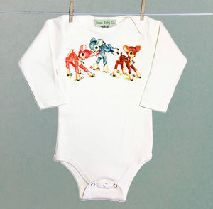 Acme Baby Three Little Deer Organic Body Suit
