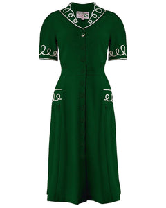 Loopy-Lou Shirtwaist Dress- Green