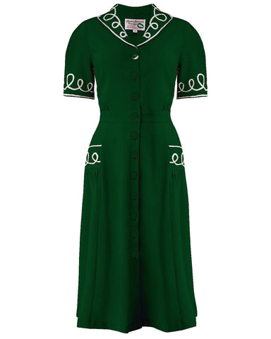 Loopy-Lou Shirtwaist Dress- Green