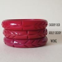 Bow and Crossbones Elsie Hoop Earrings- Holly Berry Red