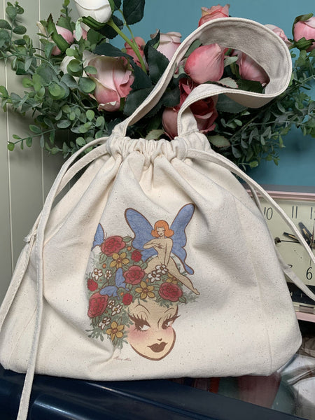 Floral Doll Head Fairy Bag